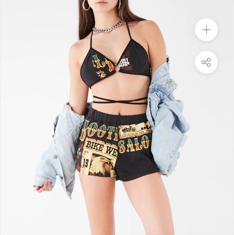VINTAGE lf stores bra top shorts set